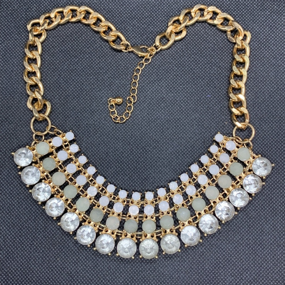 Boho Glam Rhinestone Statement Necklace - Picture 5 of 8
